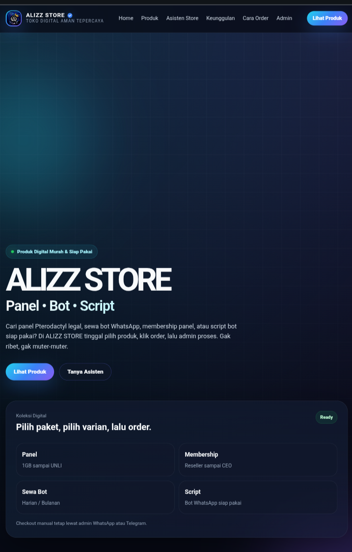 Project Website ALIZZ Store